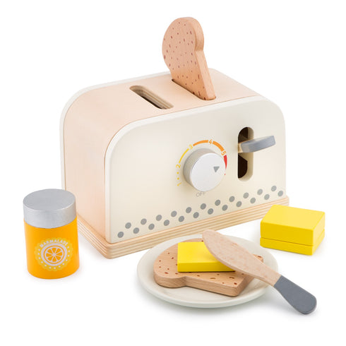 NEW CLASSIC TOYS - Wooden Pop-up Toaster - White